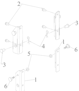 Attachments / 19a30045oem 36-Inch Bagger (2020) / Bracket Assembly Diagram and Parts List for 13AC77SY000 2022 Yard Machines Lawn Tractor